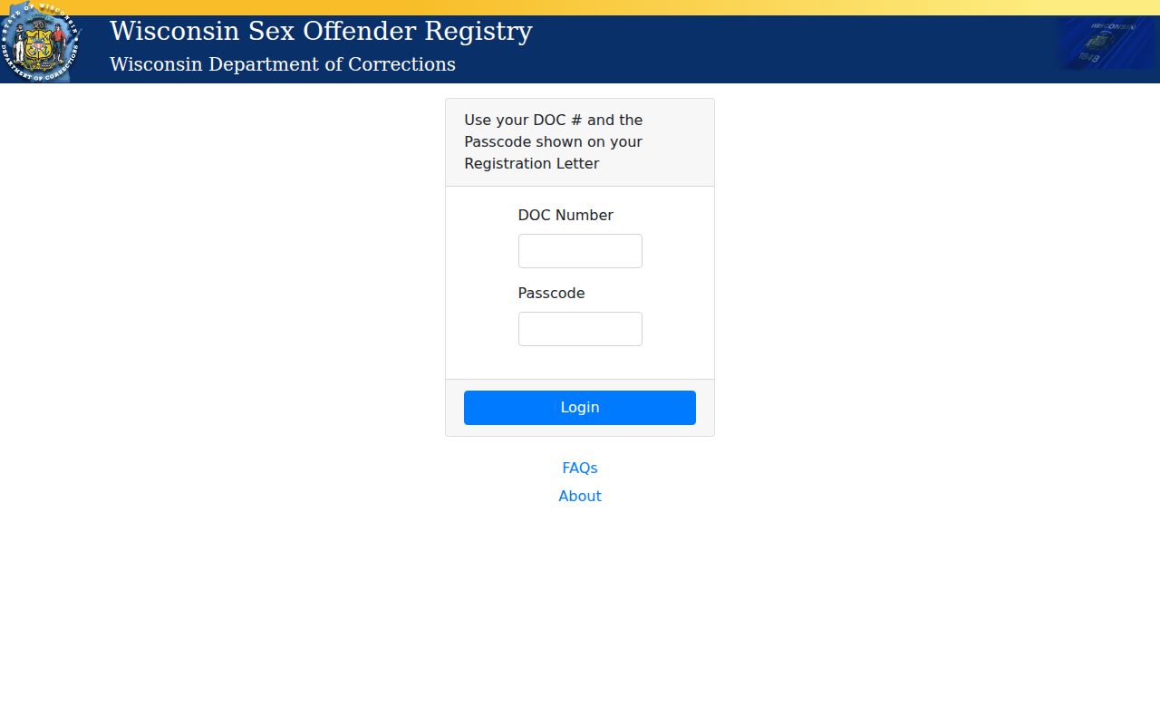 Wisconsin registrant service distinguished from Monroe County public registry records