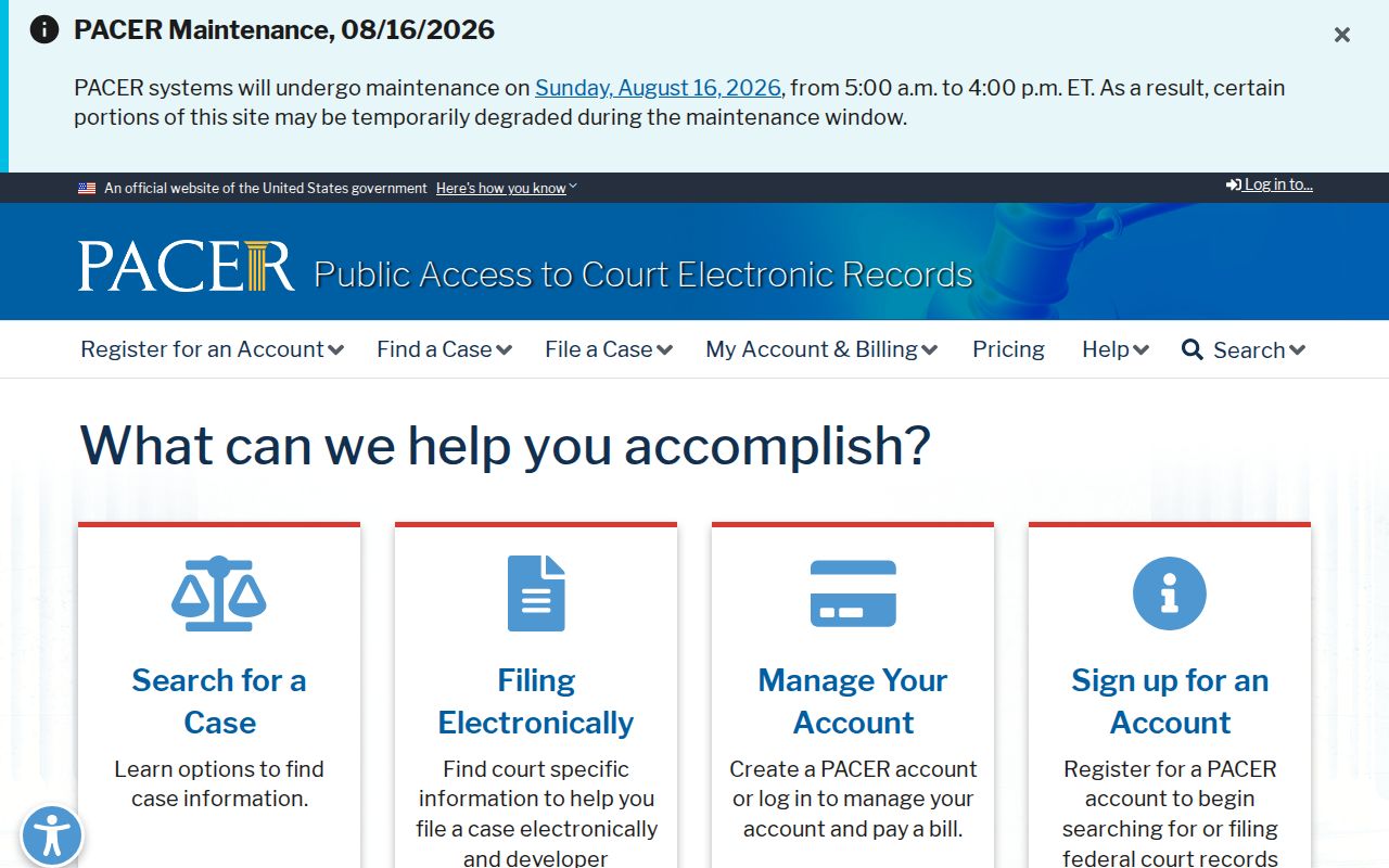 Monroe County federal criminal court records through PACER